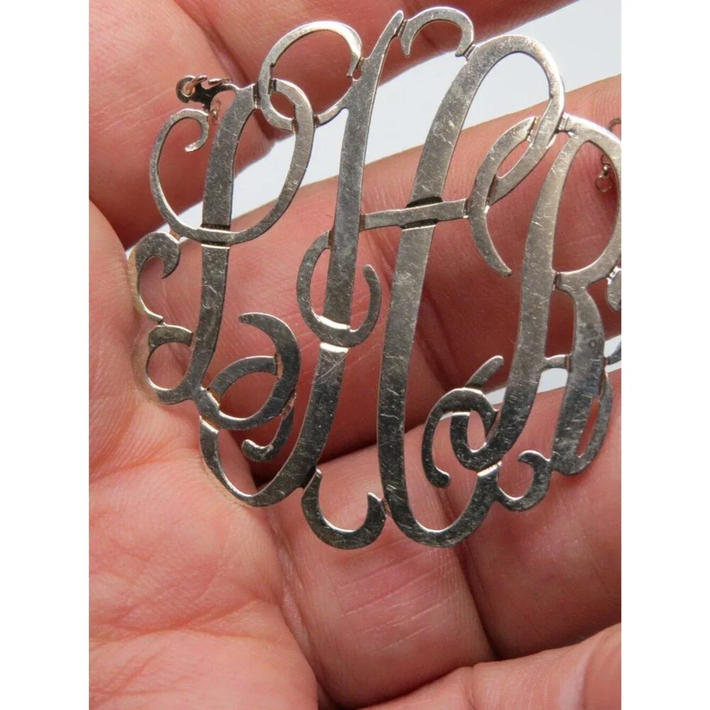 14k Initials L-H-R Nameplate